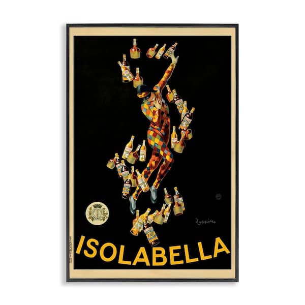 Stupell Industries Isolabella Vintage Ad by Vintage Poster Black Framed Food Giclee Art Print 24 in. x 16 in.