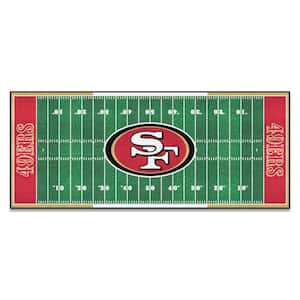 San Francisco 49ers 3 ft. x 6 ft. Football Field Rug Runner Rug