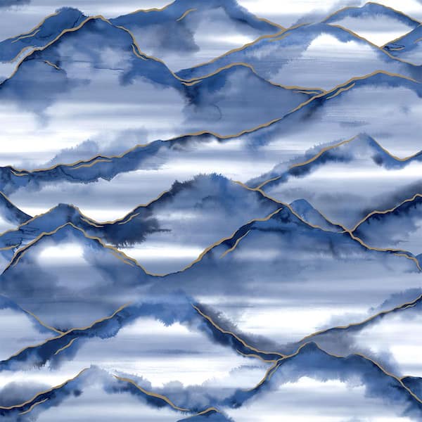 Walls Republic Metallic Mountains Paper Strippable Wallpaper (Covers 57 sq. ft.)
