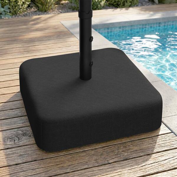 Patio Umbrella Base, 220 lbs Heavy Duty Sand Filled Weighted Umbrella Stand with 2 Sandbags in Black