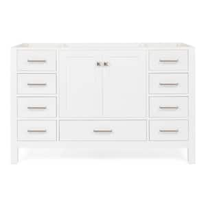 Cambridge 54 in. W x 21.5 in. D x 34.5 in. H Freestanding Bath Vanity Cabinet Only in White