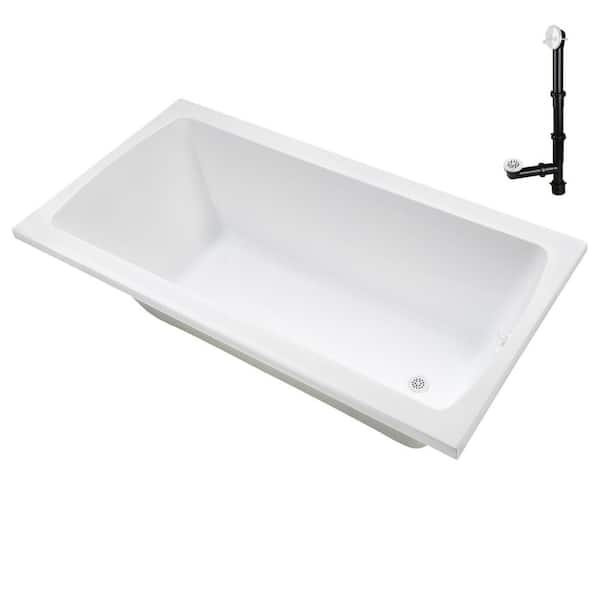 Streamline N-4360-751-WH 66 in. x 34 in. Rectangular Acrylic