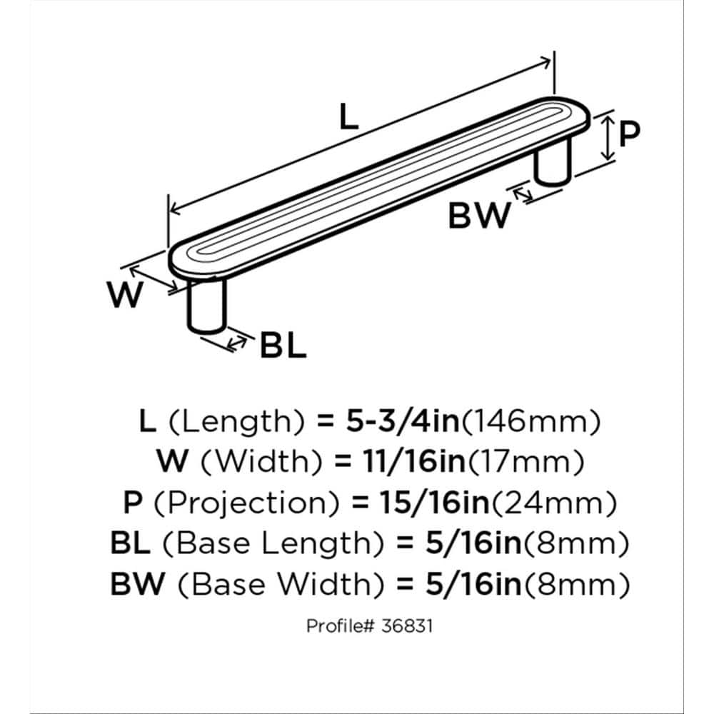 Satin Nickel Brushed Cabinet Bar Pull with Mounting Hardware
