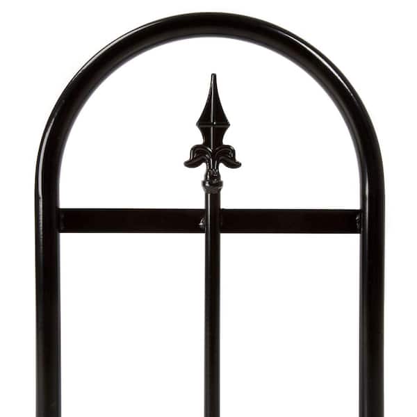 Pure Garden Fireplace Log Rack, Finial Design, Black Pure Garden Fireplace Log Rack, Finial Design, Black
