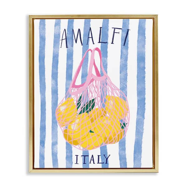 Stupell Industries Amalfi Italy Lemons by Be Ni La Gold Floater Frame Food Graphic Art Print 21 in. x 17 in.