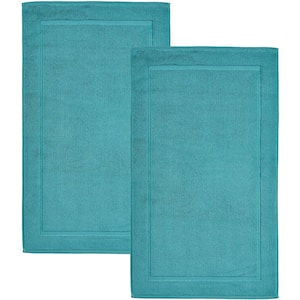 Water Green 21 x 34 in. 100% Cotton Rectangle 2 Piece Absorbent and Machine Washable Set