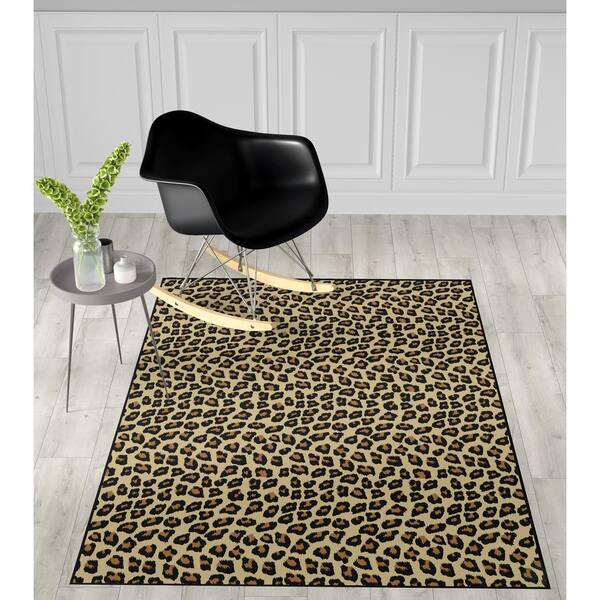 Deerlux Leopard Pattern 8 Ft X 10, Cheetah Print Area Rug