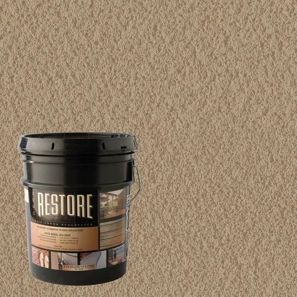 Restore Deck Liquid Armor Resurfacer 4 gal. Water Based Sandstone Exterior Coating