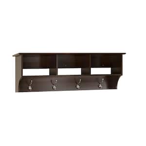 Fremont Wall-Mounted Coat Rack in Espresso
