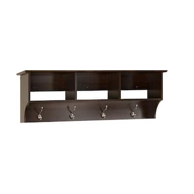 Fremont Wall-Mounted Coat Rack in Espresso