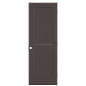 28 in. x 80 in. 2-Panel Logan Left-Hand Solid Core Willow Wood Molded Composite Single Prehung Interior Door