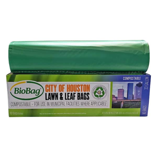 Bags Lawn and Leaf City of Houston 33 Gallon 10 Count Biobag
