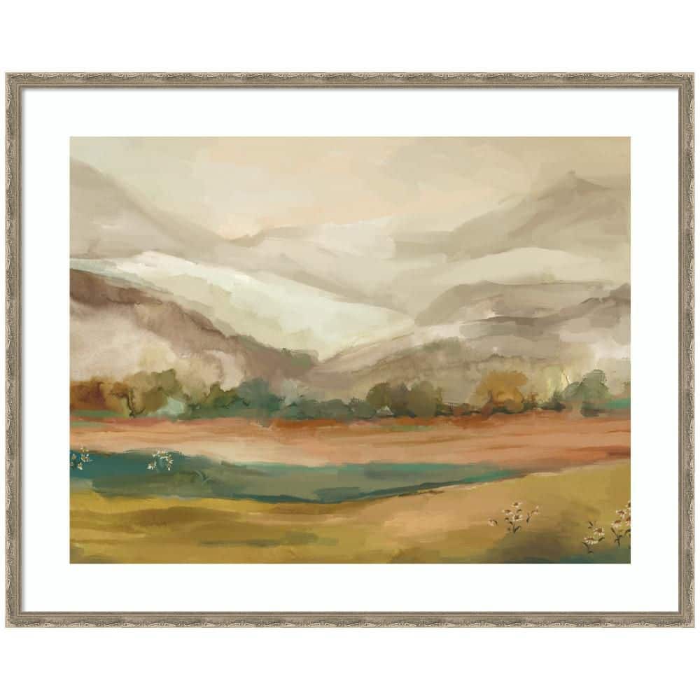 "Mila ""Mountainscape Horizontal"" by Annie Quigley Landscape Framed Art Print 34 in. x 42 in." price history on PriceWatchPro
