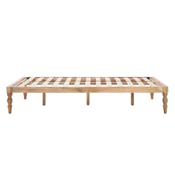 Rhonda Natural Brown Wood Frame King Platform Bed