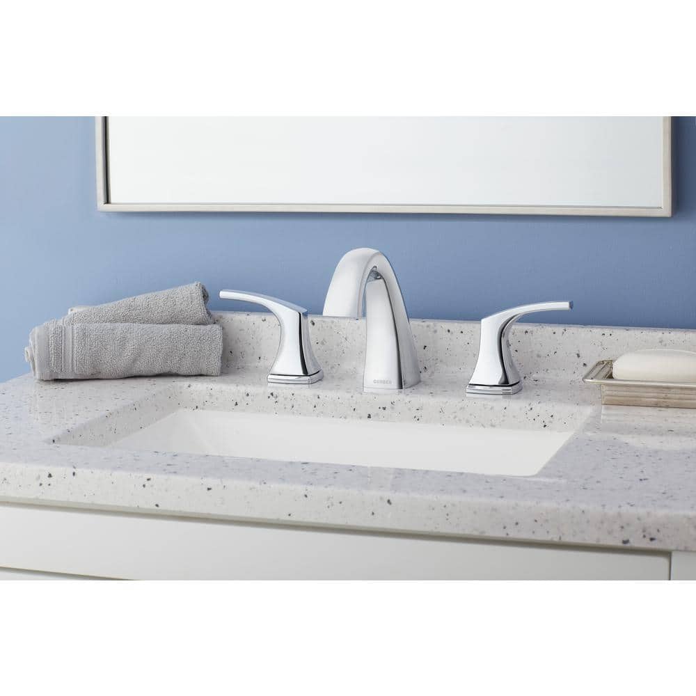 Vaughn Chrome Widespread Bathroom Faucet with Drain Assembly