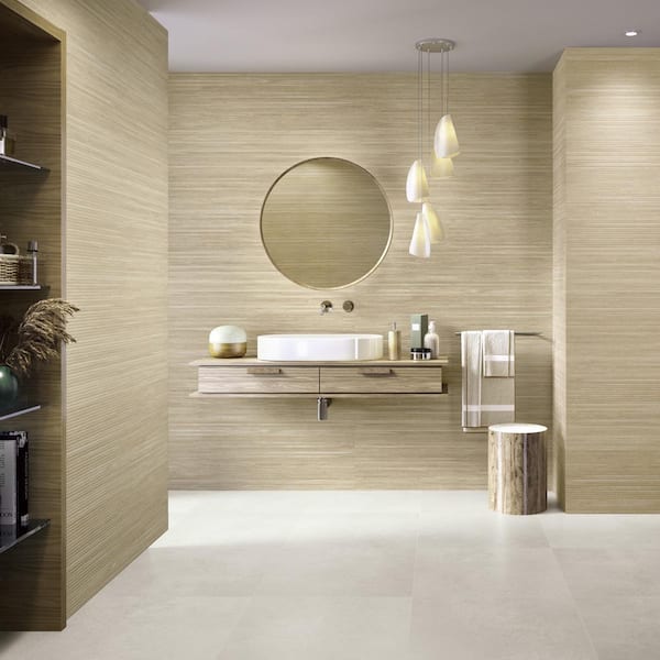 Larchwood Alder 15-3/4 in. x 47-1/4 in. Fluted Ceramic Wall Tile (15.6 sq. ft./Case)