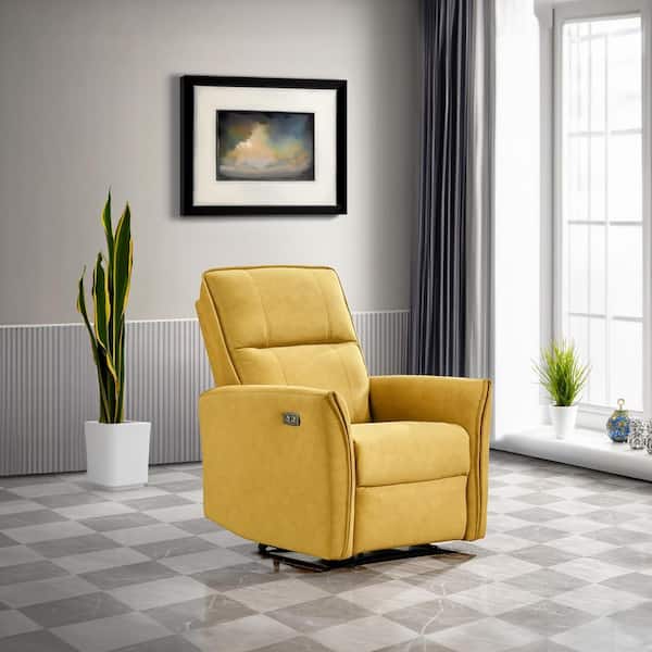 Ashcroft Furniture Co EternaLounge Dark Yellow Suede Metal Base
