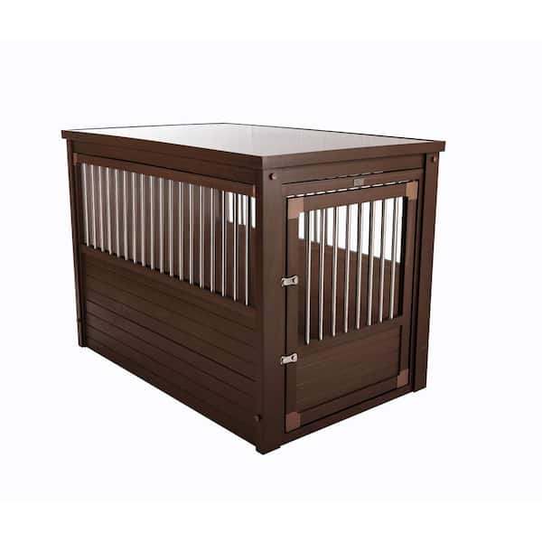 New Age Pet ECOFLEX Dog Crate End Table - Russet Brown Extra Large