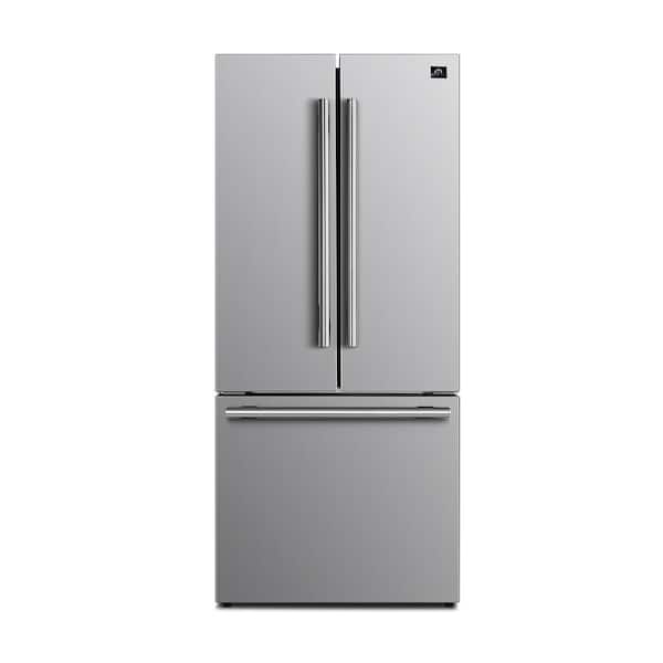 Forno 30 in 17.5 cu ft French Door No Frost Refrigerator with Ice Marker in Stainless Steel