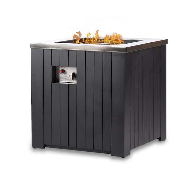 DIRECT WICKER Maxwell 24 in. x 24 in. Square Stainless Steel Chat