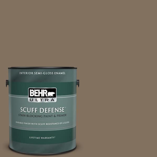 BEHR ULTRA 1 gal. #PPU5-04 Mocha Latte Extra Durable Semi-Gloss Enamel Interior Paint & Primer