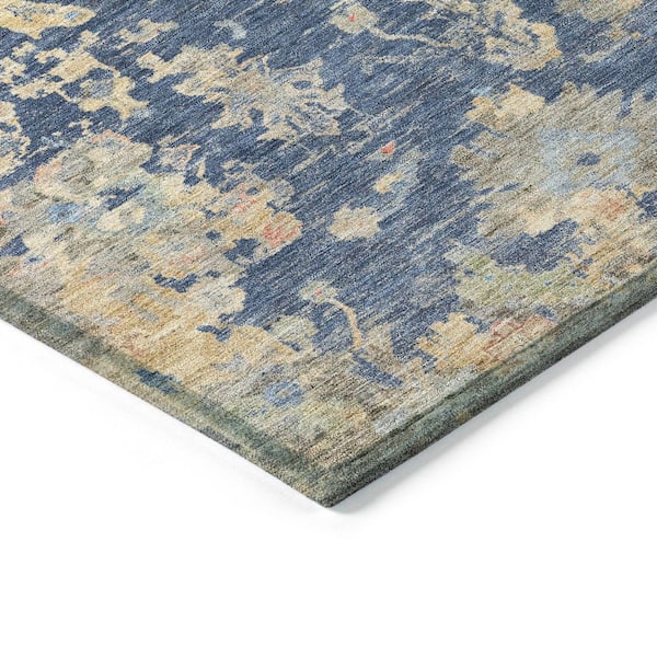 Chantille Machine Washable Indoor/Outdoor Abstract ACN2302 Navy 2 ft. x 3 ft. Accent Rug