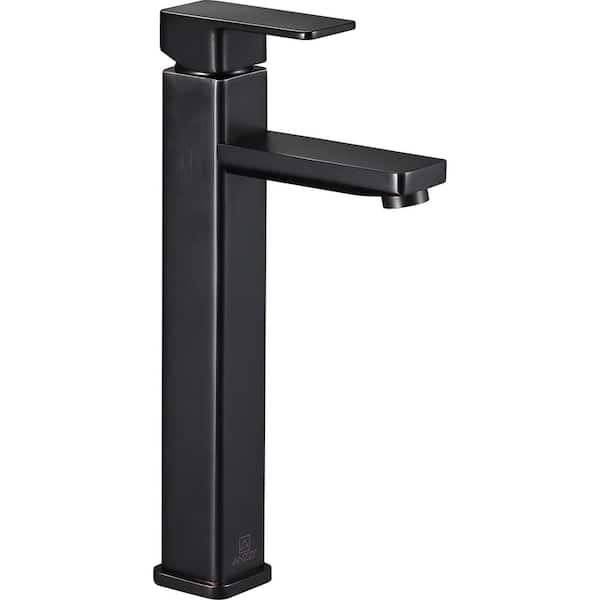 ANZZI Nettuno Single Handle Rhino Alloy Certified Brass Rust-Resistant Bathroom Vessel Sink Faucet in Oil Rubbed Bronze Finish