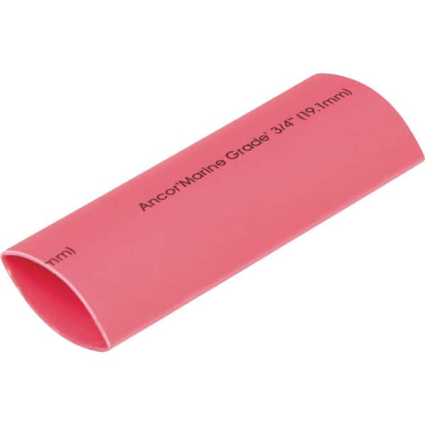 Ancor 3/4 in. x 12 in. Adhesive Lined Heat Shrink Tubing, Red 306624