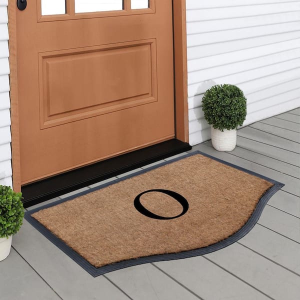 A1HC Floral Border Rubber and Coir Large Outdoor Durable