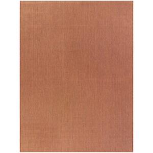 Solid Rust 5 ft. x 7 ft. Indoor/Outdoor Area Rug