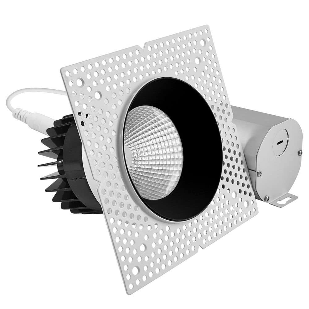 4 in. Integrated LED Trimless Recessed Light with Black Trim, 25W, 2000LM, 5CCT, 38°, Dimmable CRI90, ETL White + Black price history on PriceWatchPro