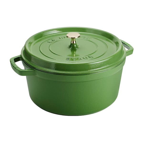 7-qt Enameled Cast Iron Dutch Oven, Made in France - Pistachio