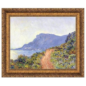 La Corniche at Monaco, 1884 by Claude Monet Framed Nature Oil Painting Art Print 19 in. x 23 in.