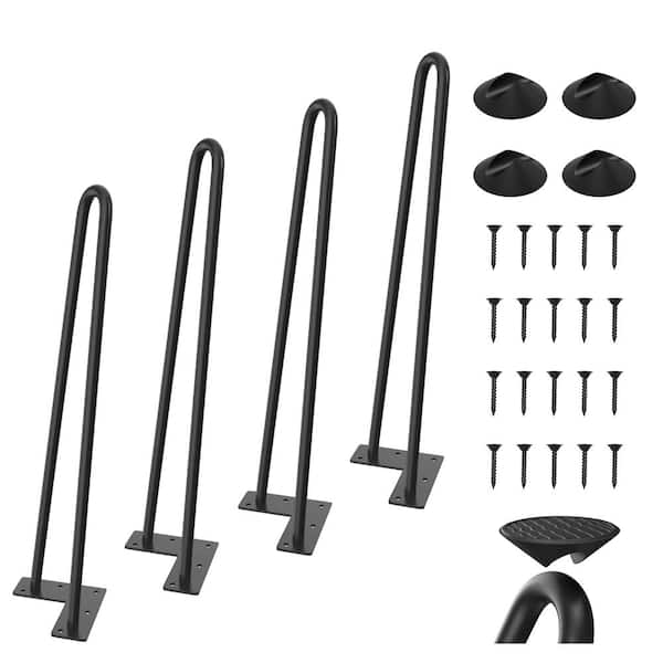 Winsoon 16 In Black Coating Metal Bench Legs Hairpin Table For Furniture Feet Set Of 4 Pack 2 Rod Ushom4002 1 The Home Depot Winsoon 16 In Black Coating Metal, Metal Legs For Furniture Home Depot