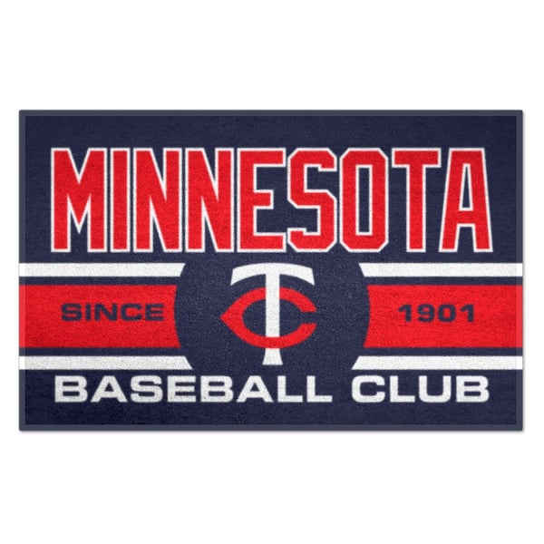 FANMATS MLB Minnesota Twins Blue 2 ft. x 3 ft. Area Rug