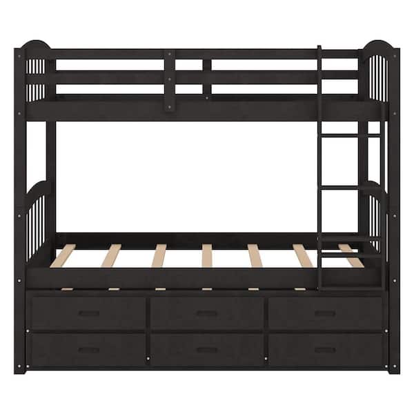 Harper & Bright Designs Espresso Chamblee Twin over Twin