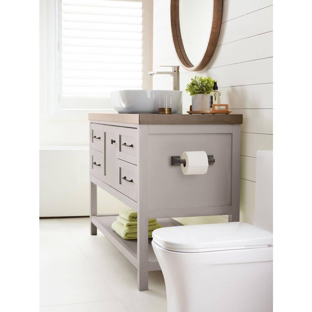 Oil-Rubbed Bronze Pivoting Double Post Toilet Paper Holder