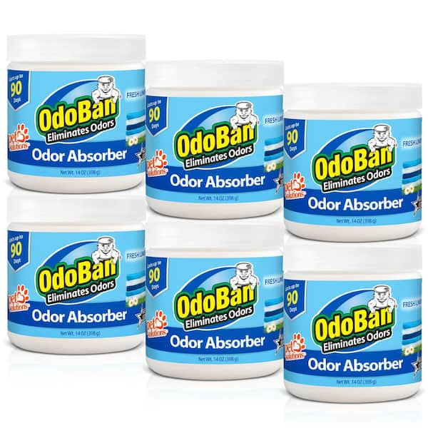 OdoBan 14 oz. Fresh Linen Solid Odor Absorber Odor Eliminator for Smoke ...