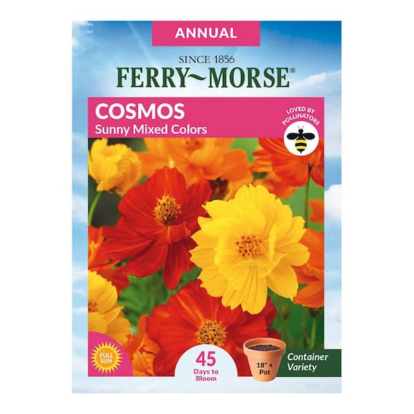 Ferry-Morse Cosmos Sunny Mixed Colors Flower Seeds