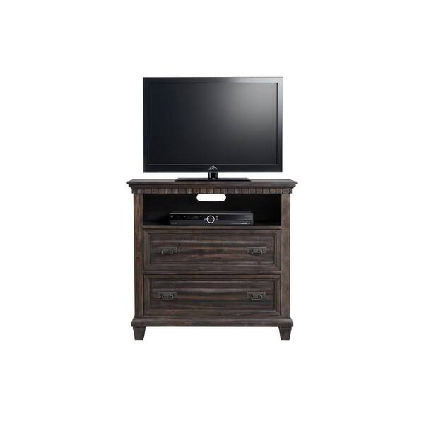 Picket House Furnishings Steele 2-Drawer Smokey Gray Oak Media Chest