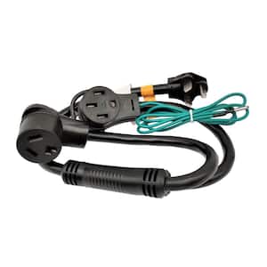 3 ft. 3-Wire 30 Amp NEMA 10-30P Male Plug to 10-30R and EV 14-50R Dryer Y Splitter Cord (10-30P to 10-30R and 14-50R)