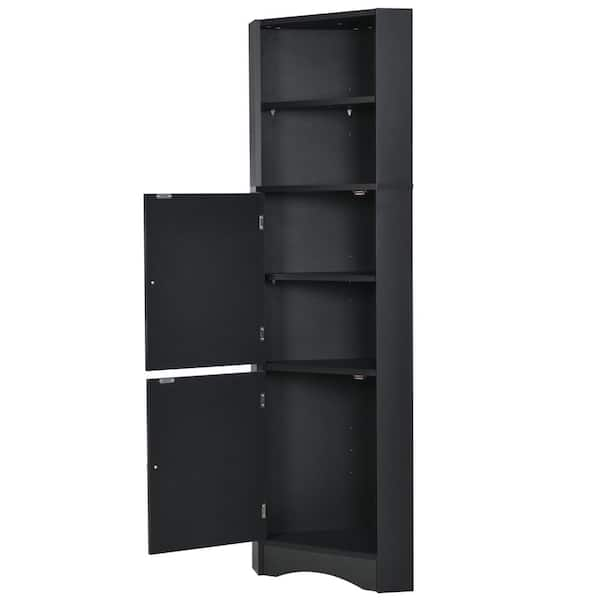 Victor Midnight Black Collection Corner Shelf 13 12 H x 13 12 W x 10 12 D  Black - Office Depot