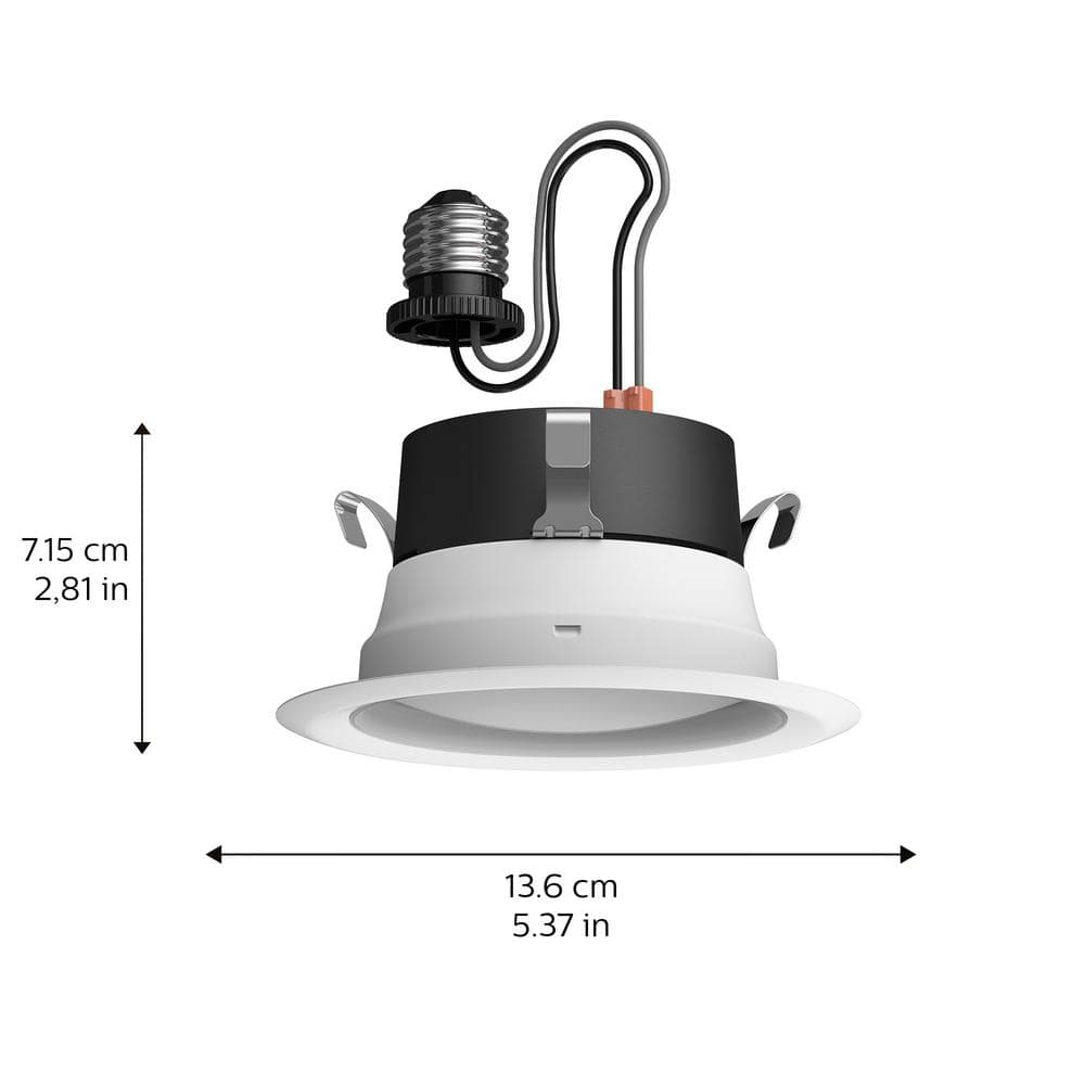 White 4-Inch LED Smart Ceiling Lamp with Voice Control