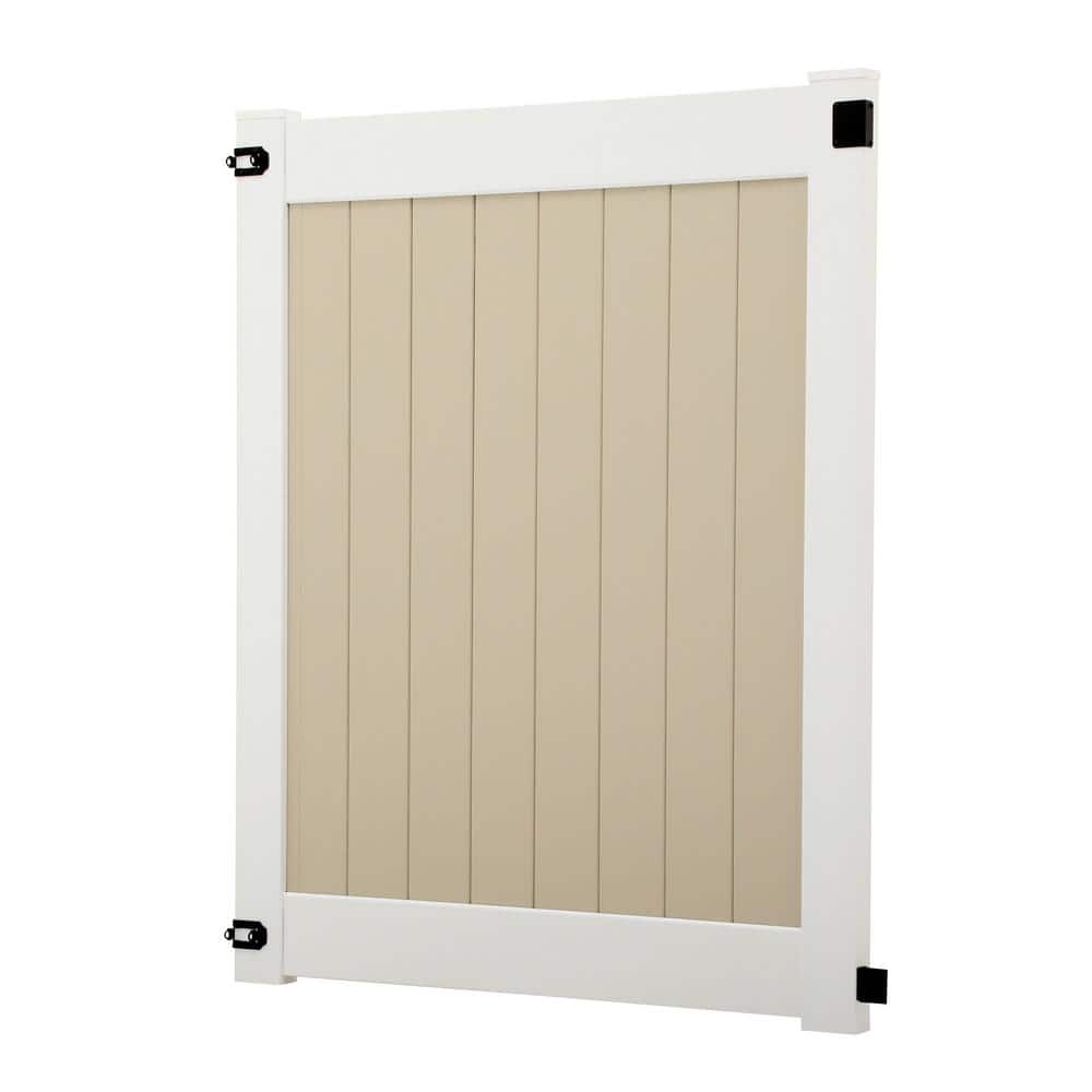Roosevelt 5 ft. W x 6 ft. H 2-Toned (White Rails and Sand Infill) Vinyl Un-Assembled Fence Gate price history on PriceWatchPro