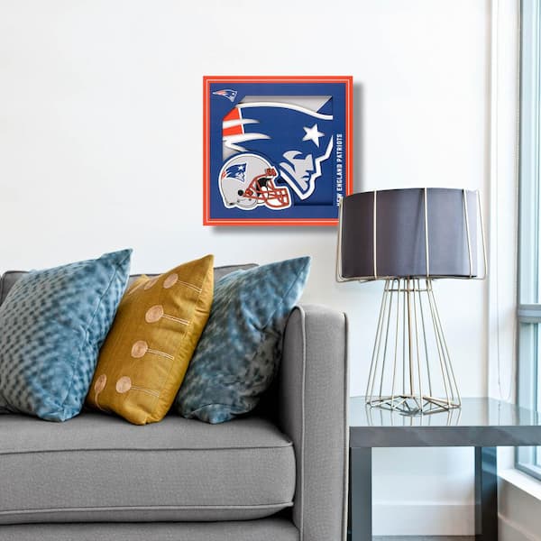 NFL New England Patriots 3D Logo Series Wall Art - 12x12