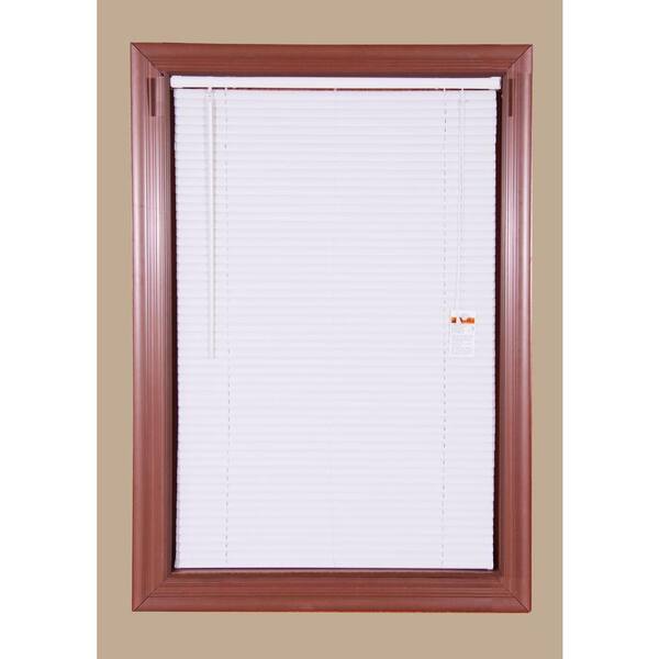 Unbranded White 1 in. Light-Filtering Vinyl Mini Blinds - 34 in. W x 60 in. L (6-Pack)