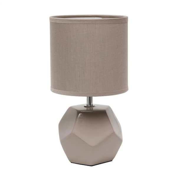 Gray Round Prism Mini Table Lamp, Home Depot Mini Table Lamps