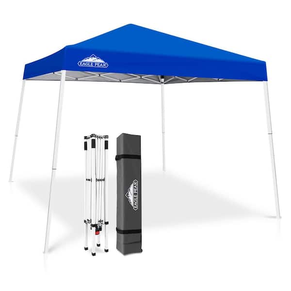 EAGLE PEAK 10 ft. W x 10 ft. D Slant Leg Pop-Up Canopy Tent