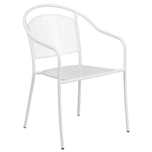 Metal Outdoor Dining Chair in White