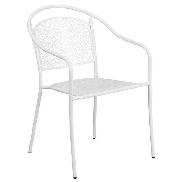Carnegy Avenue Metal Outdoor Dining Chair in White